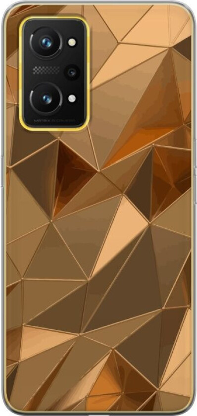Mobildeksel til Realme GT Neo 3T med 3D Gull motiv