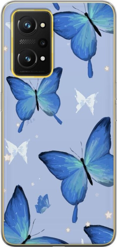 Mobildeksel til Realme GT Neo 3T med Blå sommerfugler motiv
