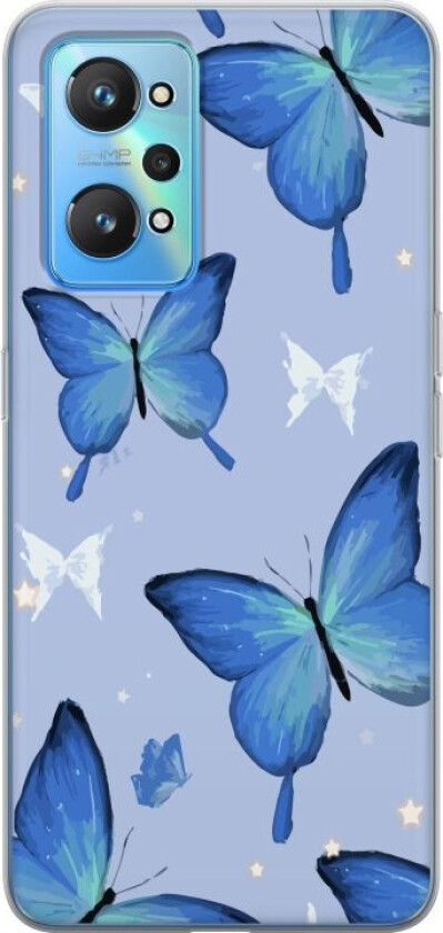 Mobildeksel til Realme GT Neo2 med Blå sommerfugler motiv