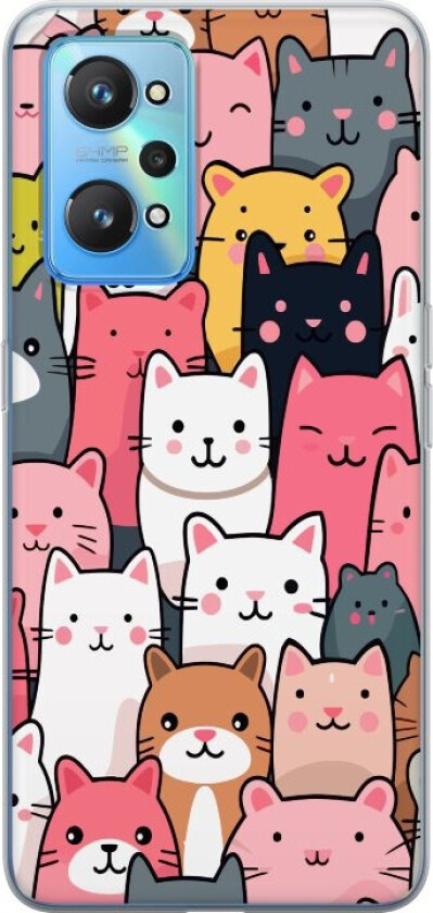 Mobildeksel til Realme GT Neo2 med Kattmønster motiv