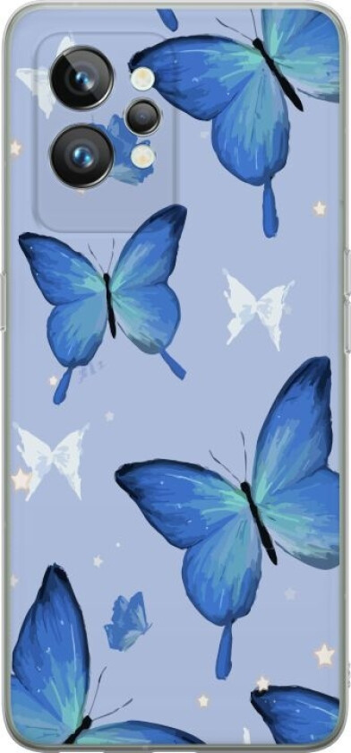 Mobildeksel til Realme GT2 Pro med Blå sommerfugler motiv