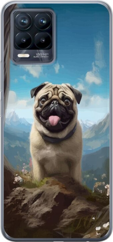 Mobildeksel til Realme 8 med Glad Hund motiv