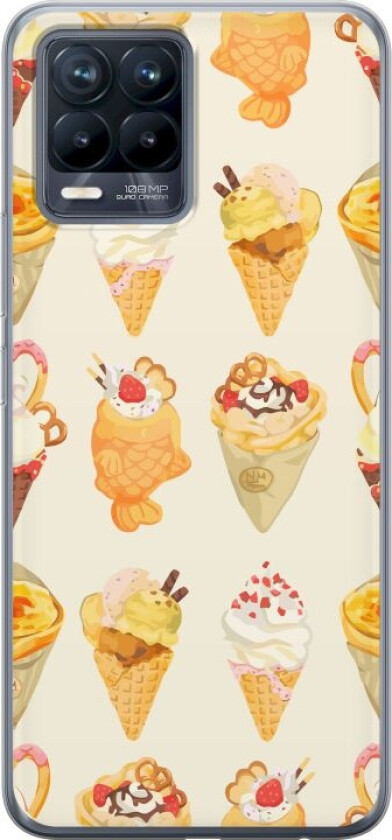 Mobildeksel til Realme 8 med Glassig motiv