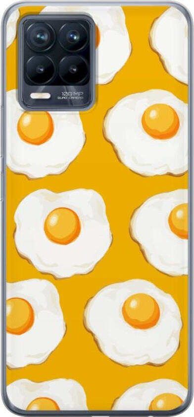 Mobildeksel til Realme 8 med Stekt egg motiv