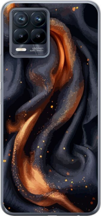 Mobildeksel til Realme 8 med Brennende silke motiv