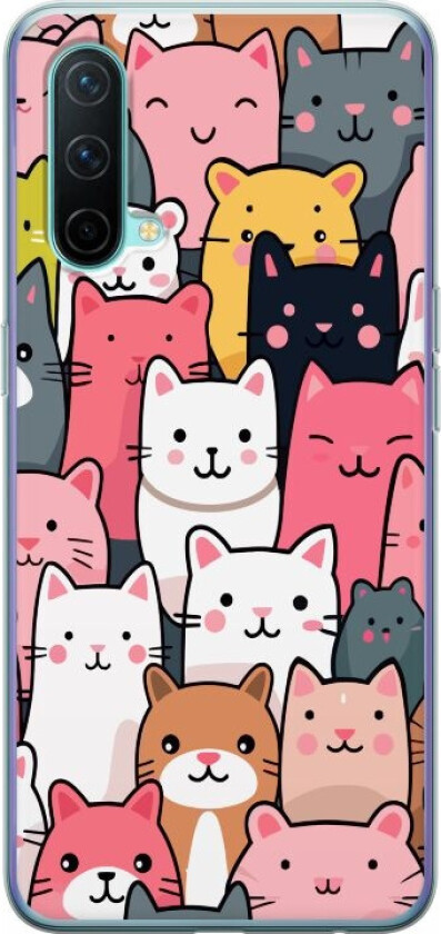Mobildeksel til OnePlus Nord CE 5G med Kattmønster motiv