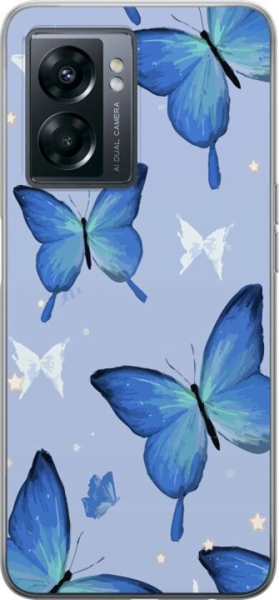 Mobildeksel til OnePlus Nord N300 med Blå sommerfugler motiv