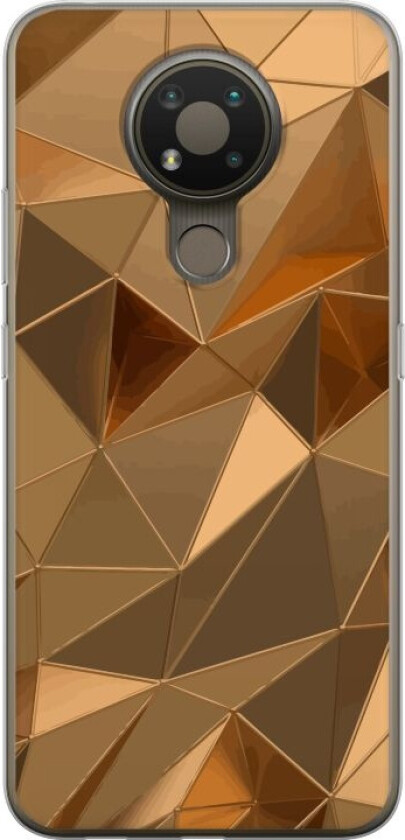 Mobildeksel til Nokia 3.4 med 3D Gull motiv