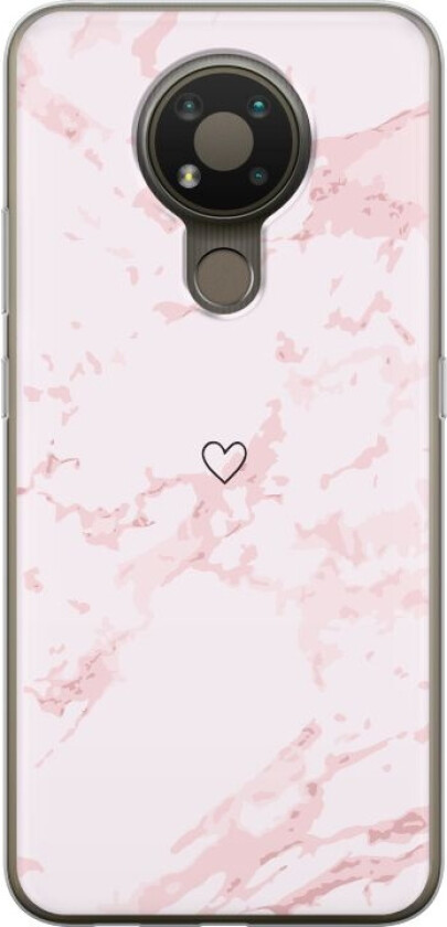 Mobildeksel til Nokia 3.4 med Rosa Hjerte motiv