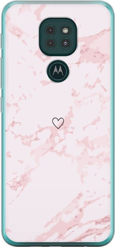 Mobildeksel til Motorola Moto G9 Play med Rosa Hjerte motiv