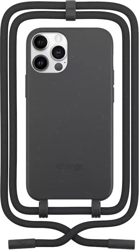 iPhone 12 / 12 Pro Change Deksel med Strop - 100% Plantebasert - Svart