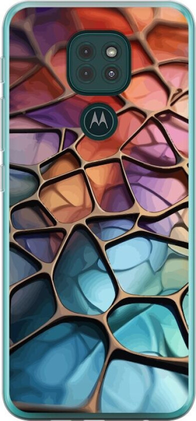 Mobildeksel til Motorola Moto G9 Play med Metalliskt mønster motiv