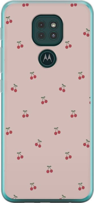 Mobildeksel til Motorola Moto G9 Play med Kirsebær motiv
