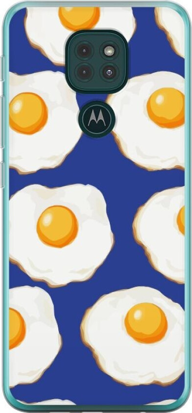 Mobildeksel til Motorola Moto G9 Play med Stekte egg motiv
