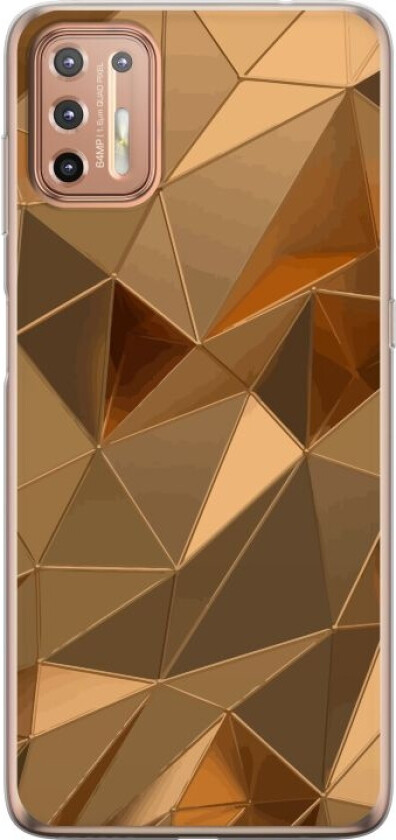 Mobildeksel til Motorola Moto G9 Plus med 3D Gull motiv