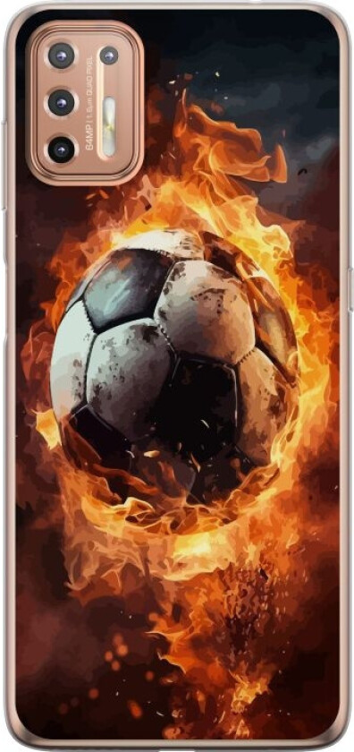 Mobildeksel til Motorola Moto G9 Plus med Fotball motiv