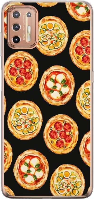 Mobildeksel til Motorola Moto G9 Plus med Pizza motiv