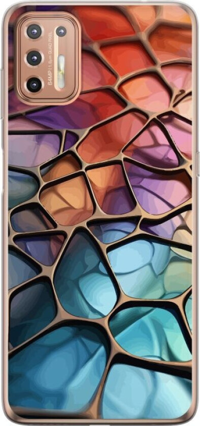 Mobildeksel til Motorola Moto G9 Plus med Metalliskt mønster motiv