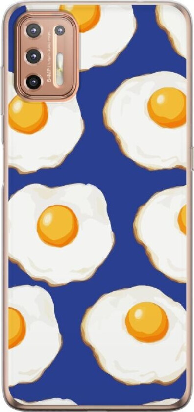 Mobildeksel til Motorola Moto G9 Plus med Stekte egg motiv