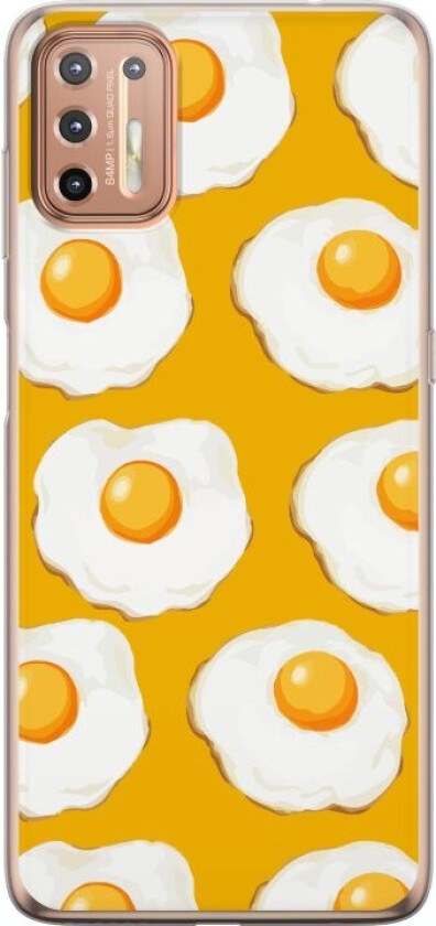 Mobildeksel til Motorola Moto G9 Plus med Stekt egg motiv