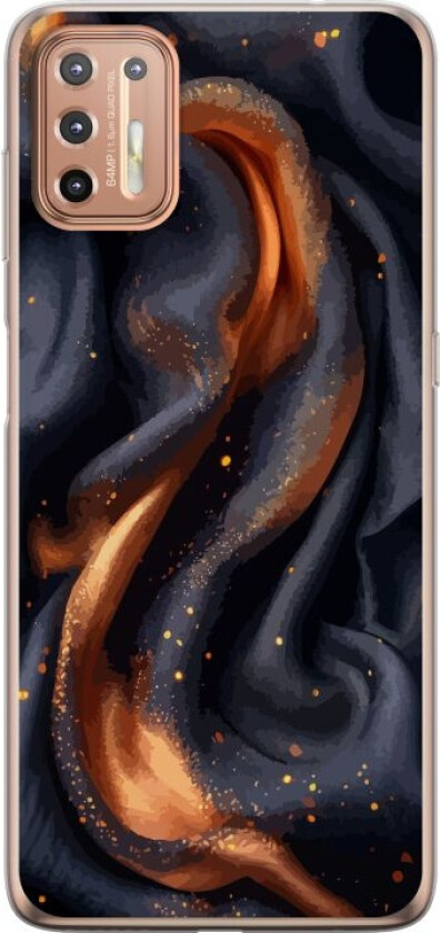 Mobildeksel til Motorola Moto G9 Plus med Brennende silke motiv