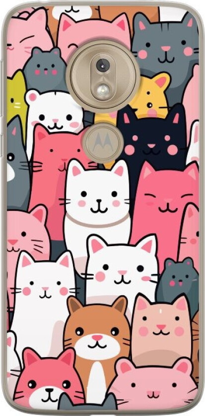Mobildeksel til Motorola Moto G7 Play med Kattmønster motiv