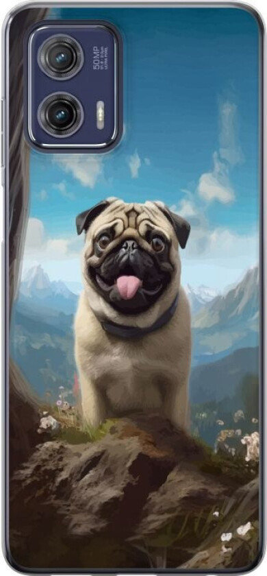 Mobildeksel til Motorola Moto G73 med Glad Hund motiv