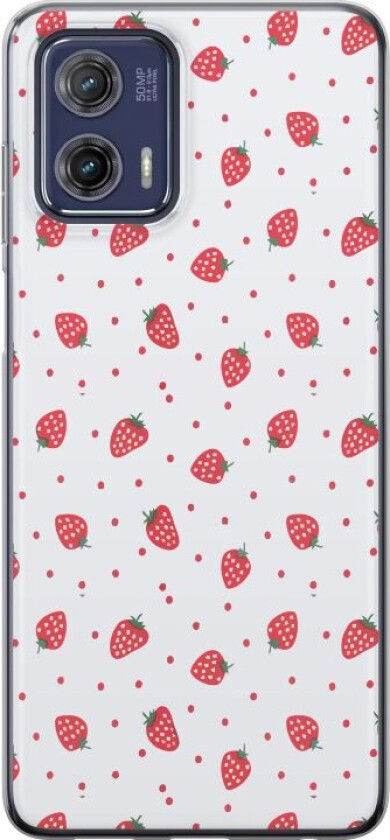 Mobildeksel til Motorola Moto G73 med Jordbær motiv