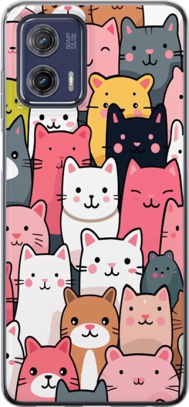 Mobildeksel til Motorola Moto G73 med Kattmønster motiv