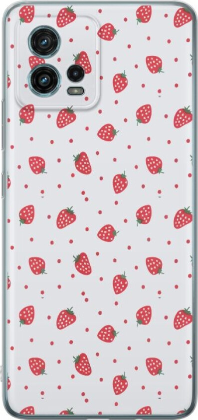 Mobildeksel til Motorola Moto G72 med Jordbær motiv