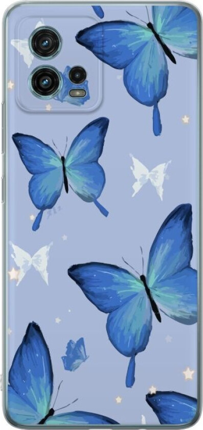 Mobildeksel til Motorola Moto G72 med Blå sommerfugler motiv