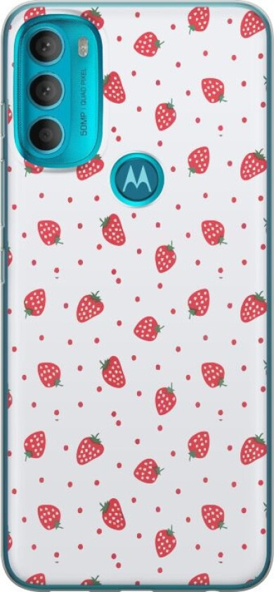 Mobildeksel til Motorola Moto G71 5G med Jordbær motiv