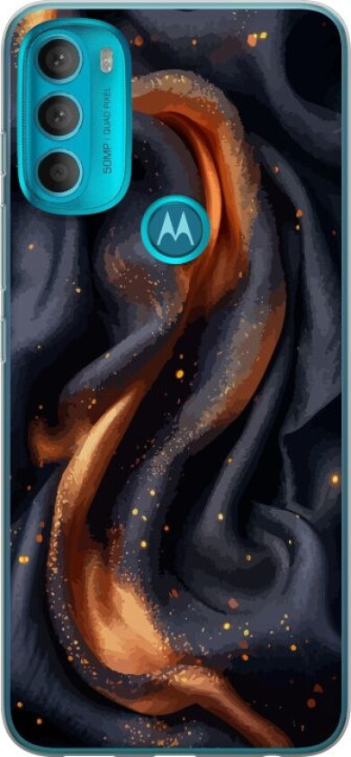 Mobildeksel til Motorola Moto G71 5G med Brennende silke motiv