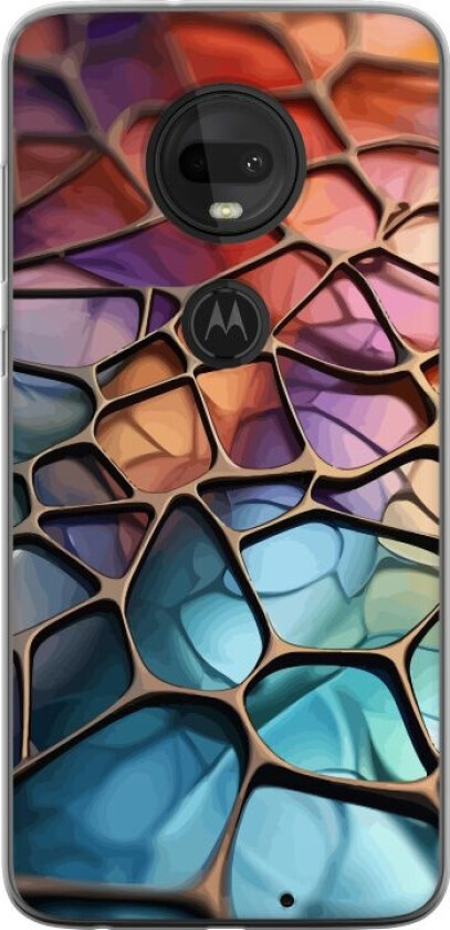 Mobildeksel til Motorola Moto G7 med Metalliskt mønster motiv
