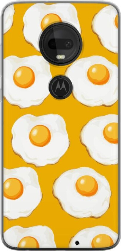 Mobildeksel til Motorola Moto G7 med Stekt egg motiv