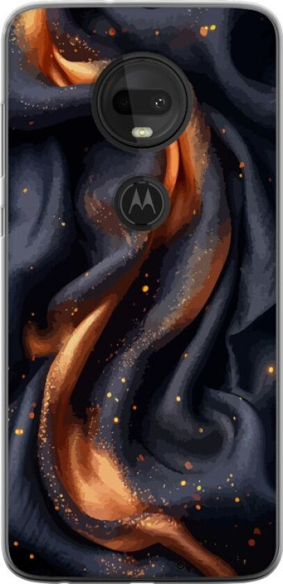 Mobildeksel til Motorola Moto G7 med Brennende silke motiv