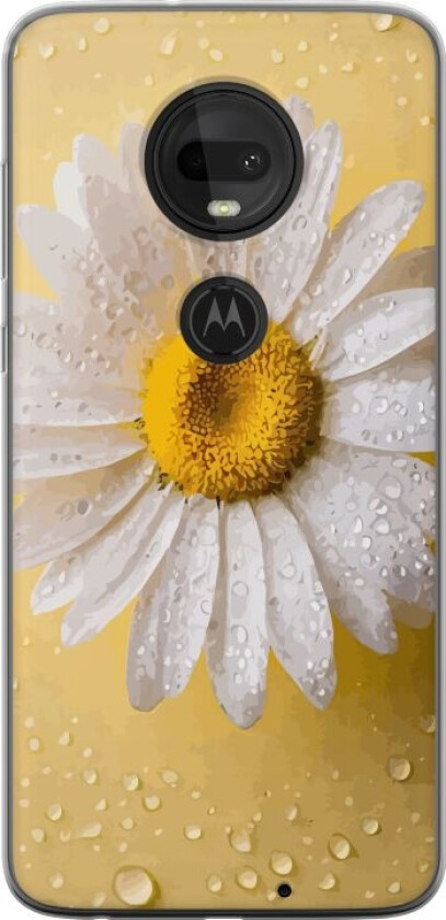Mobildeksel til Motorola Moto G7 med Porselensblomst motiv