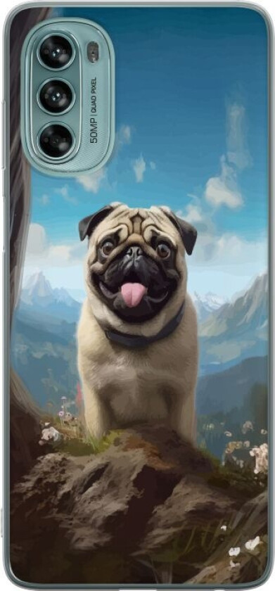 Mobildeksel til Motorola Moto G62 5G med Glad Hund motiv