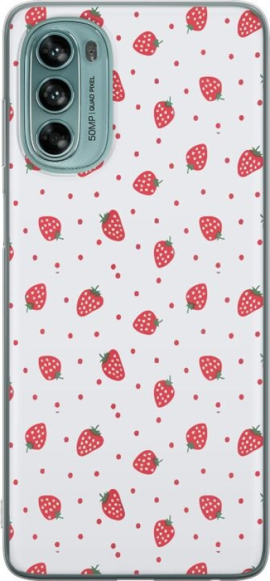 Mobildeksel til Motorola Moto G62 5G med Jordbær motiv