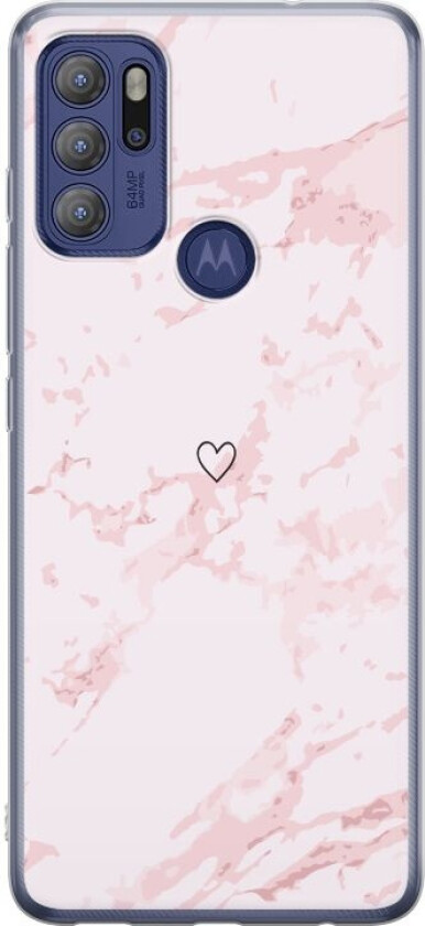 Mobildeksel til Motorola Moto G60S med Rosa Hjerte motiv
