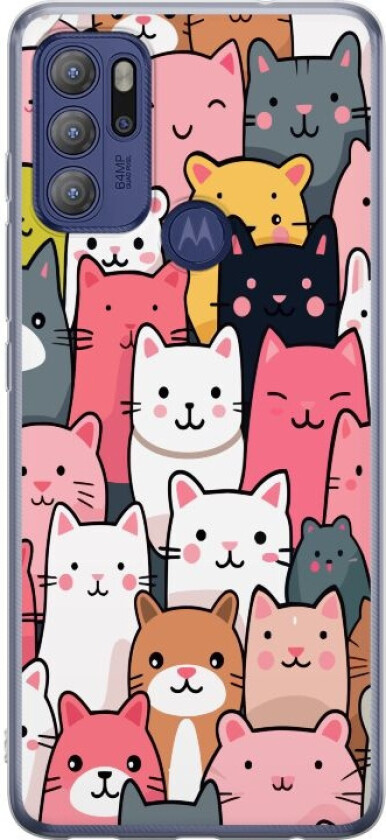 Mobildeksel til Motorola Moto G60S med Kattmønster motiv