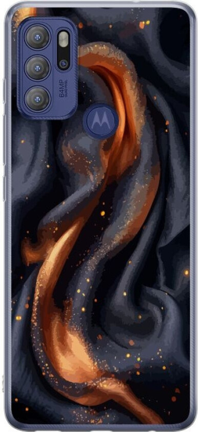 Mobildeksel til Motorola Moto G60S med Brennende silke motiv