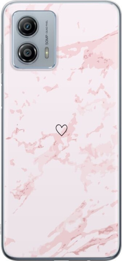 Mobildeksel til Motorola Moto G53 med Rosa Hjerte motiv