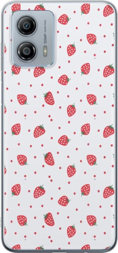 Mobildeksel til Motorola Moto G53 med Jordbær motiv