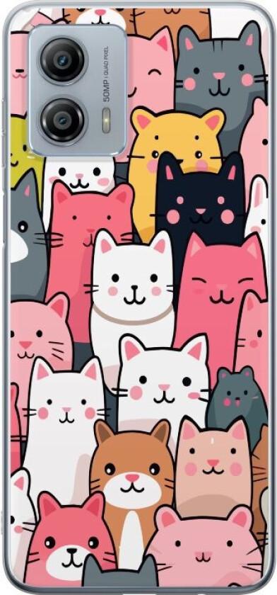 Mobildeksel til Motorola Moto G53 med Kattmønster motiv