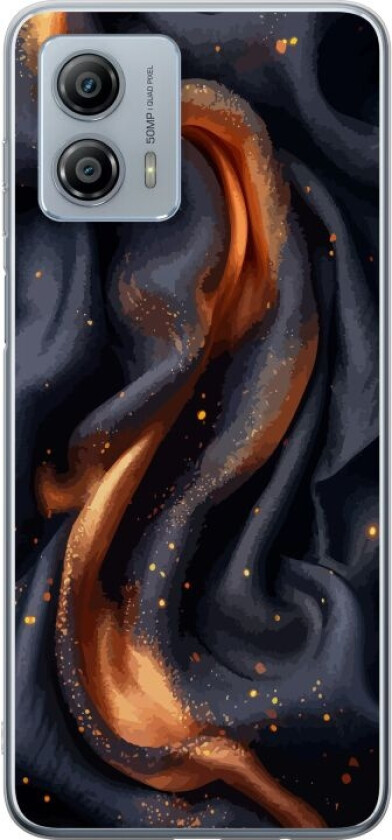 Mobildeksel til Motorola Moto G53 med Brennende silke motiv