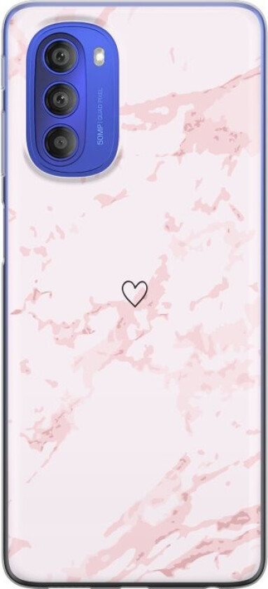 Mobildeksel til Motorola Moto G51 5G med Rosa Hjerte motiv