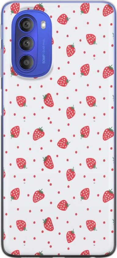 Mobildeksel til Motorola Moto G51 5G med Jordbær motiv