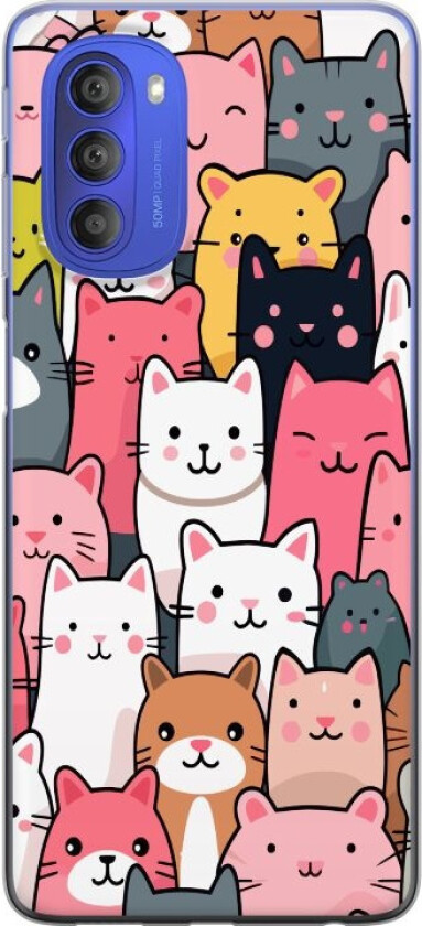 Mobildeksel til Motorola Moto G51 5G med Kattmønster motiv