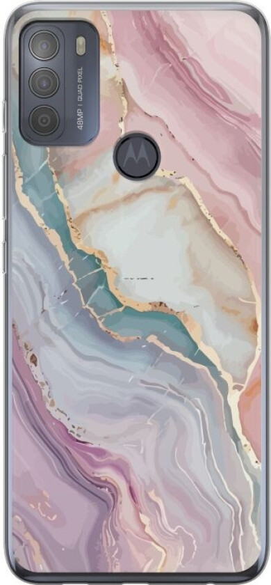 Mobildeksel til Motorola Moto G50 med Marmor motiv